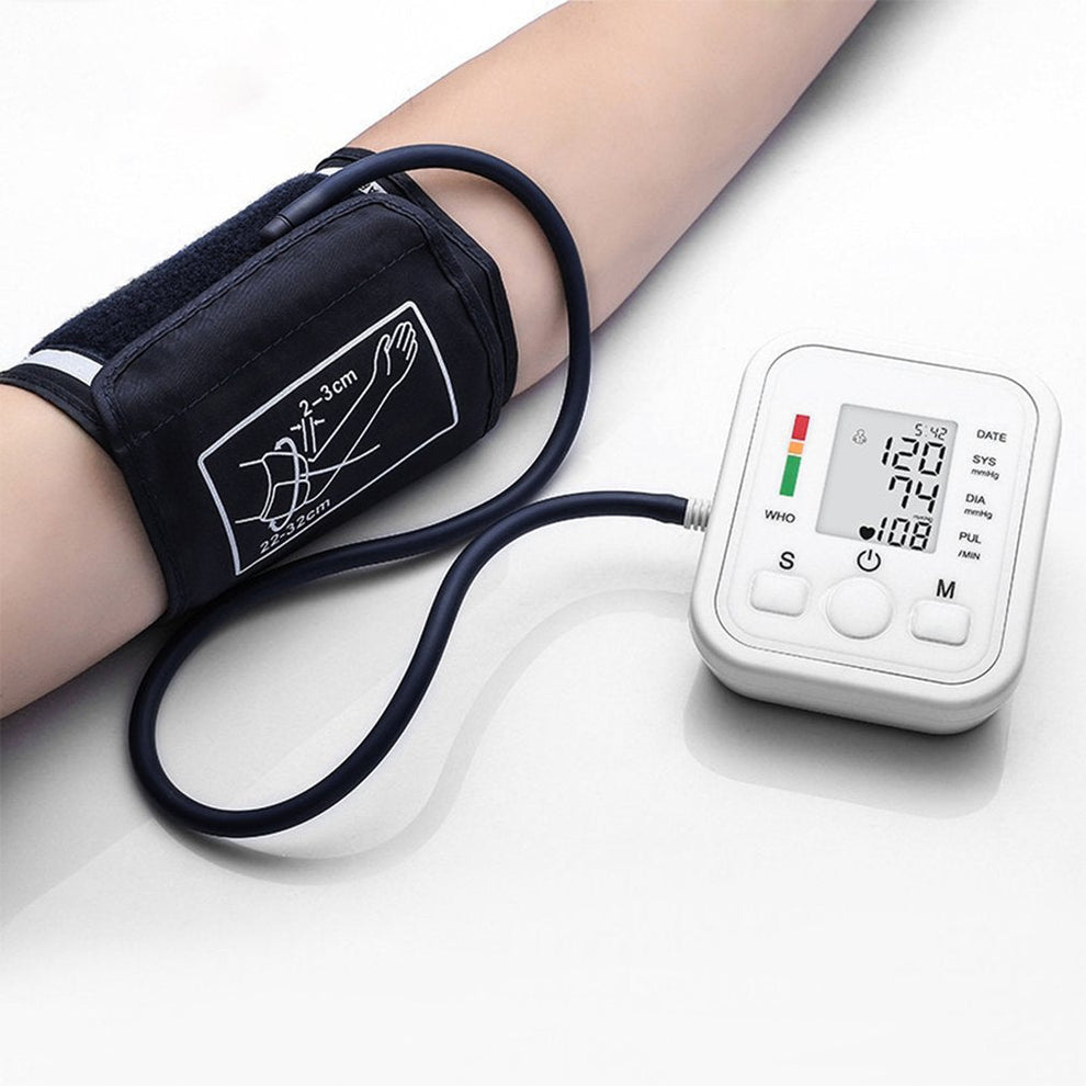 Digital Blood Pressure Machine - Upper Arm Cuff, Large Display