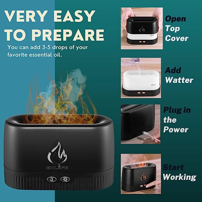 Flame Aroma Diffuser LA-0630-1 - NOVA MART